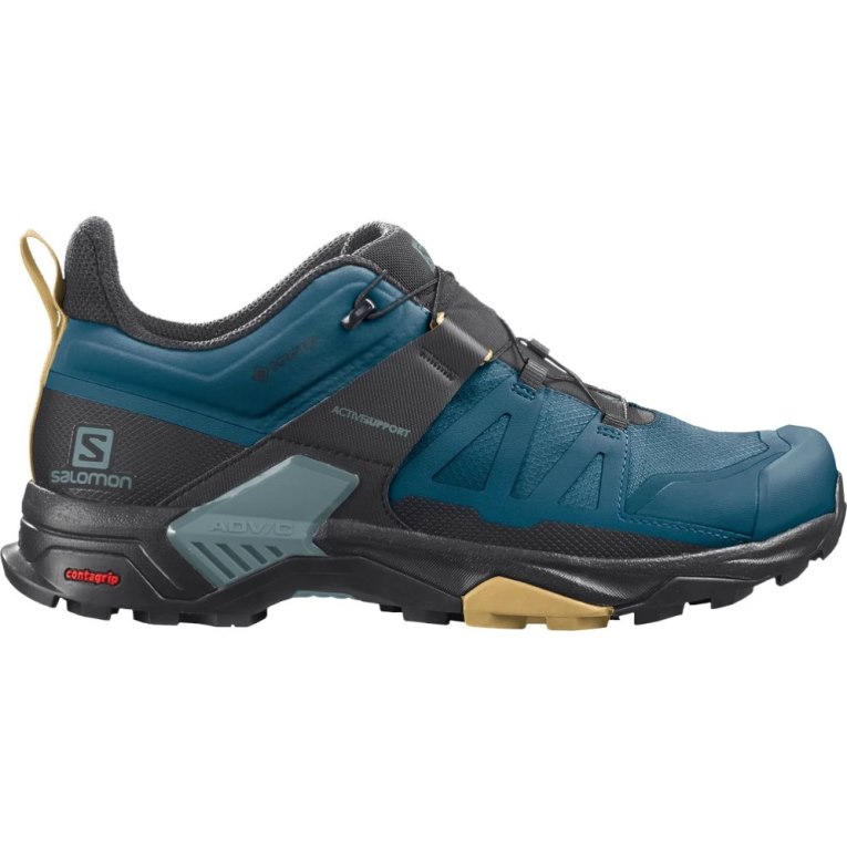 Blue / Black Salomon X Ultra 4 GTX Men\'s Hiking Shoes | IE ES1398